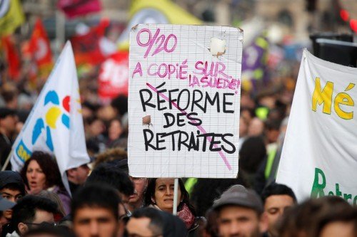 French unions rally workers for widespread strikes against pensions reform